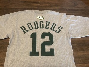 Aaron Rodgers Green Bay Packers Nfl Super Bowl 45 Small Gray T Shirt Ebay