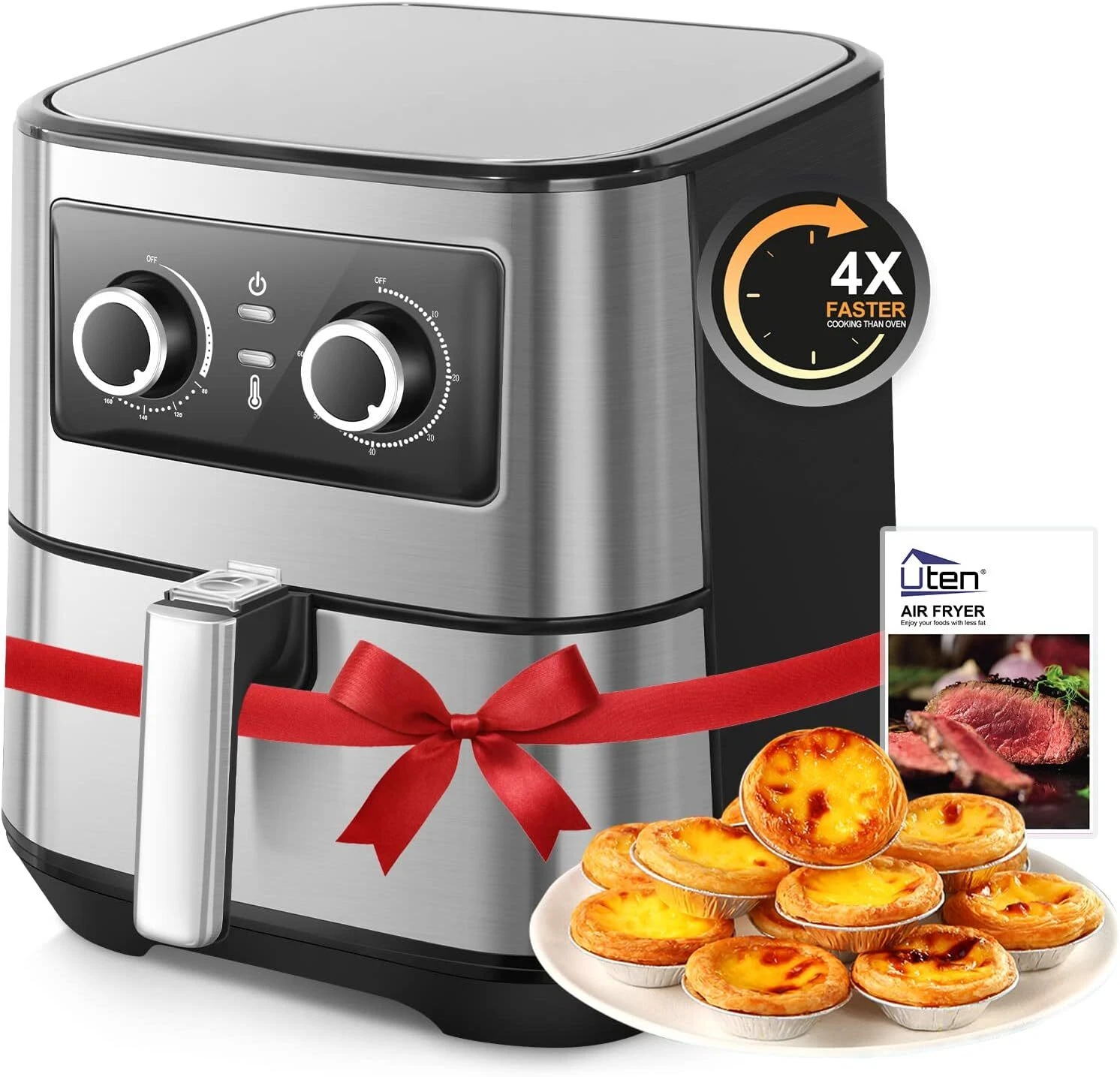 UTEN 5.5L/5.8 Qt Air Fryer 1700 Watt Hot Air Oilless Oven Baking Cooker Silver
Opens in a new window
