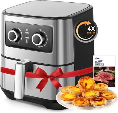 UTEN 5.5L/5 Qt Air Fryer 1700 Watt Hot Air Oilless Oven Baking Cooker Silver US