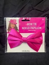 Amscan Hot Pink Bow Tie Party Accessory Costume Halloween Elastic Neckband NIP