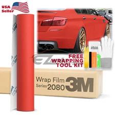 Genuine 3M 2080 Series M13 Matte Red Vinyl Wrap Vehicle Film Decal Sheet Film