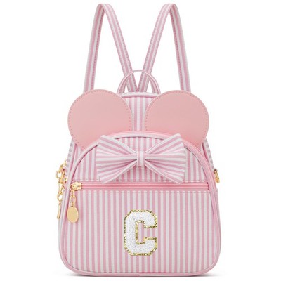 Personalized Birthday Gift for Toddler Girls, Small Initial Backpack Purse fo...