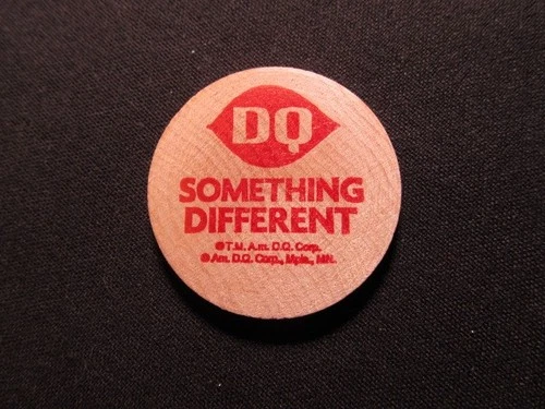 Oshkosh, Wisconsin Wooden Nickel Token - Dairy Queen (DQ) Free Dilly Bar Coin