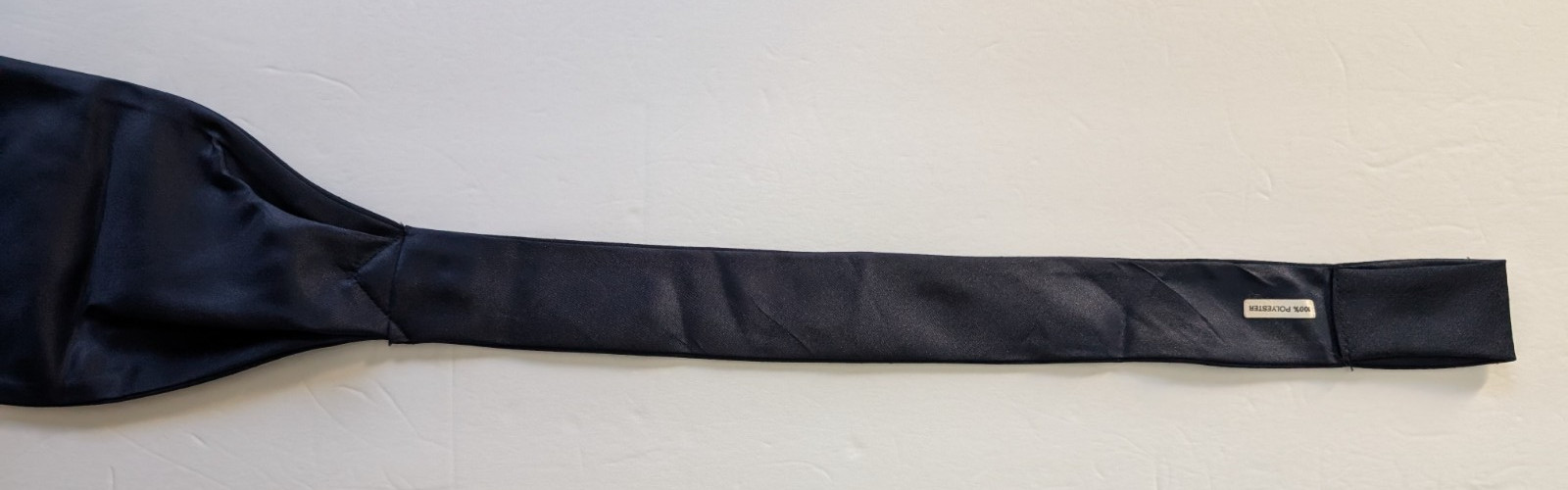 Solid Black Half Ascot Cravat Italy - image 5