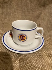 Zsolnay demi cup & saucer, Nemetker Hungary 200th anniversary, 1985