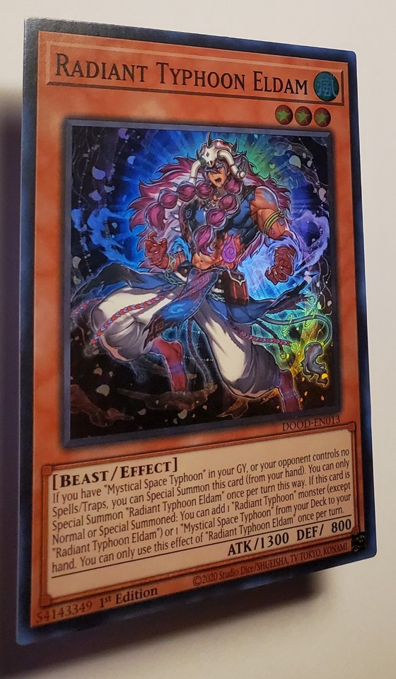 Yu Gi Oh Radiant Typhoon Eldam Dood En013 Super Rare 1st Edition Near