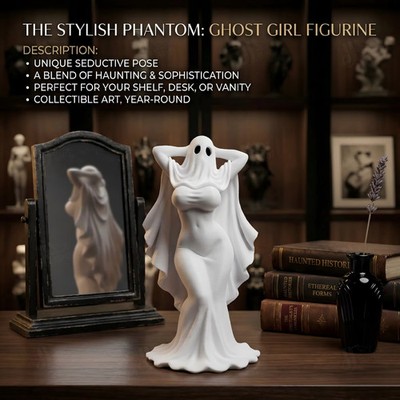 Ghost Girl Figurine Gothic Collectible Desk Decoration Sculpture