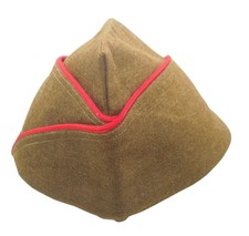 Original Segunda Guerra Mundial Ejército de Estados Unidos Artillería Alistada Guarnición en el Extranjero Gorra Sombrero DR20