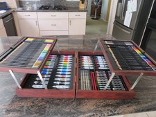 Art 101 Deluxe Multimédia Artiste Set dans Boîte en Bois - 130 Pièces 