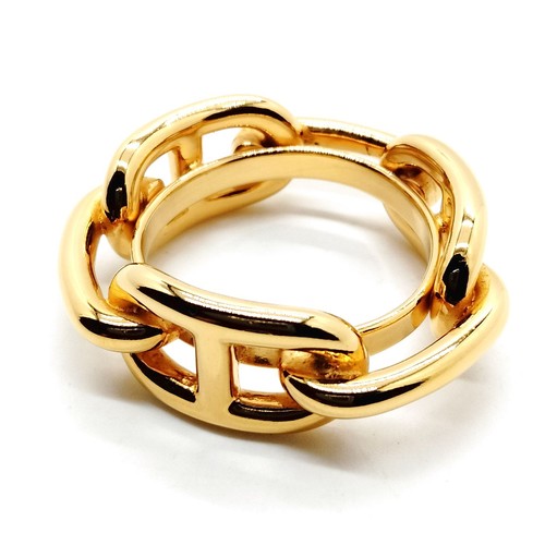 Hermes Scarf Ring Gold 3283627