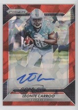 2016 Panini Prizm Rookie Red Crystals 62/75 Leonte Carroo #RA-LCR Auto 0i1b