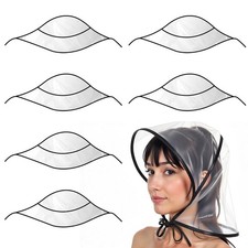 Rain Hat for Women Waterproof, 6 Pcs Reusable Practical Rain Caps for Women P...
