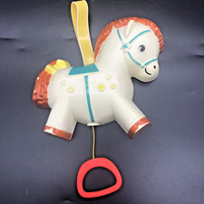 Vintage 1968 Fisher Price Toys Pony Music Box 190 Schubert's Cradle Song works