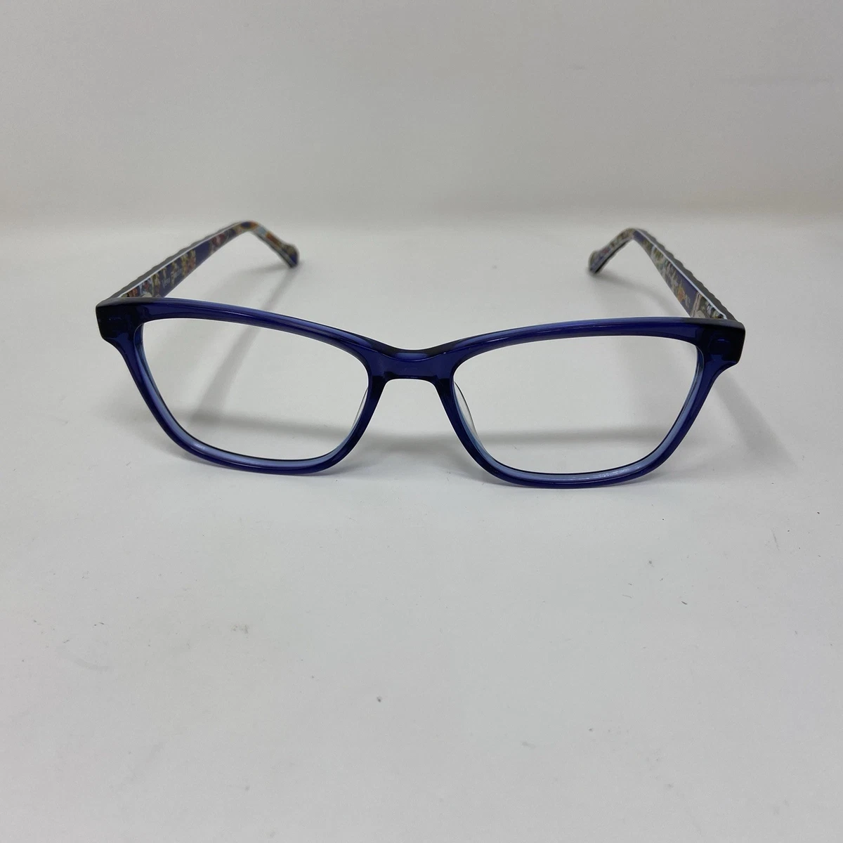 Vera Bradley Blue Crystal Rectangular Eyeglass Frames Designer Optical - NWT Blue Sage Eyeglasses | eyecarecenter main image 3