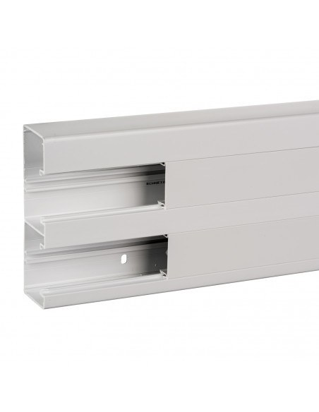 Goulotte PVC blanc OptiLine 45 Schneider ISM10400P de 165x55mm par 2m