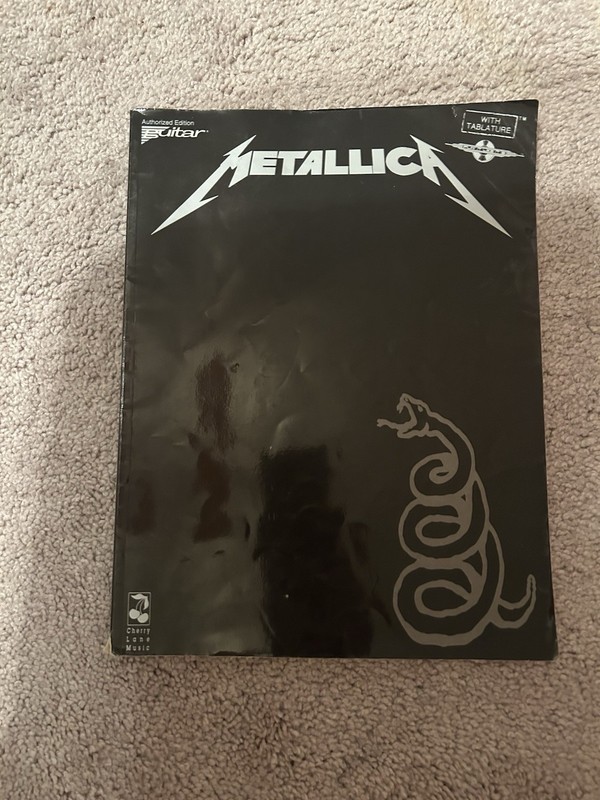 Metallica The Black Album Guitar Tablature Authorized Music Guitar Tab Book