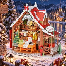 Rolife DIY Christmas Miniature House Dollhouse Kit 3D Puzzle for Adult Xmas Gift