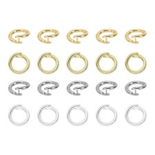 20 Pcs Locking Jump Rings 10mm Round Twist Clasp 4 Colors