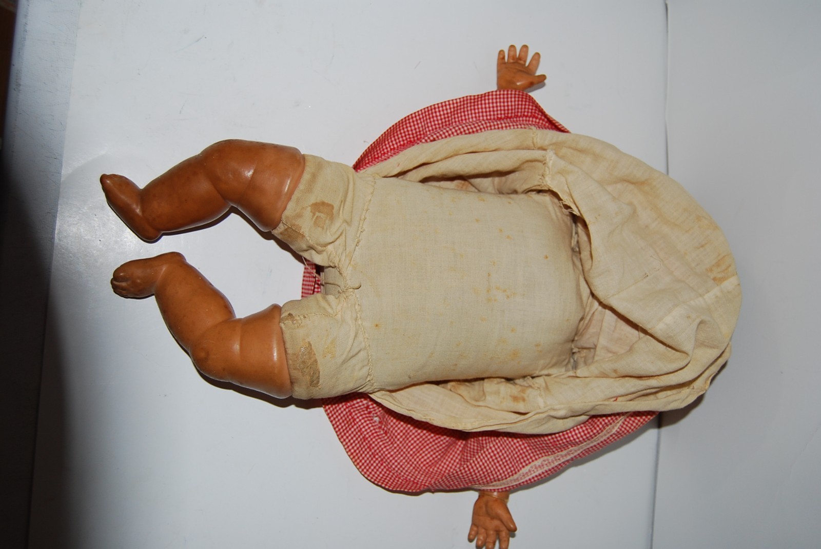 Rare Sleepy Eyes Vintage Horseman 1930s-40s  Babydoll Composite w/ Clothing