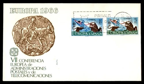 Mayfairstamps Spain FDC 1966 Man and Bull European Conference First Day Cover aa