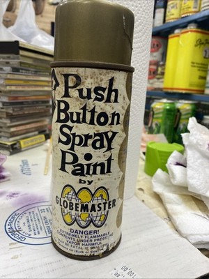 Push Button Globemaster Rare Vintage Spray Paint Can decorative Display