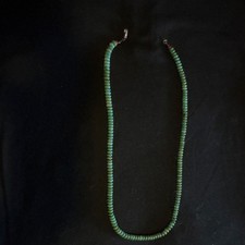 Green Turquoise Beaded Necklace Round Stone Ethnic Statement Jewelry