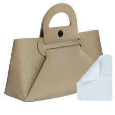 Glasses Bag with Handle, Leather Sunglasses Case with Cleaning Cloth Khaki