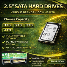 2.5" Hard Drive SATA 1TB 2TB 3TB 4TB  Various - Ps3 Ps4 PC Laptop Wholesale