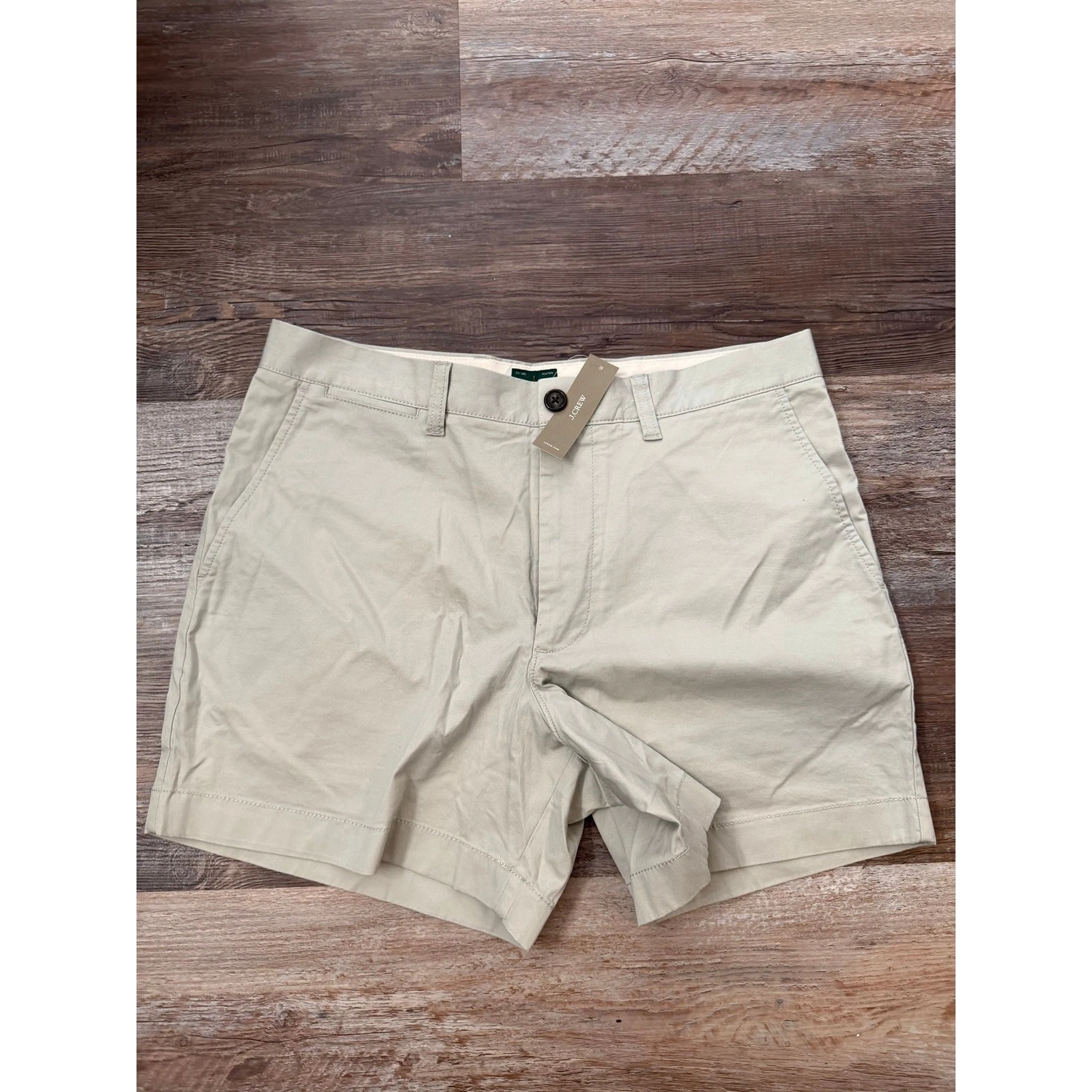 J.Crew NEW 5" flex chino short sz 32 in stone NWT