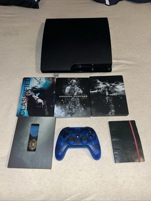 PlayStation 3 PS3 Slim Console 120GBssd w/Controller COD Steelbook RetroFighter