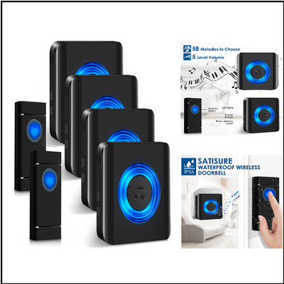 Satisure Funkklingel Wasserdicht 400M Reichweite 58 Mel