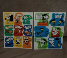 Vintage Snoopy Peanuts Sticker Sheets, School, Studies, Graduation