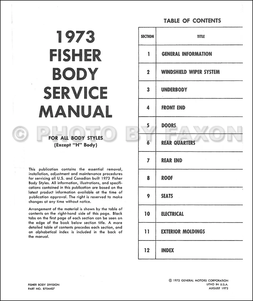 1973 Pontiac Shop Manual and Body Reair PDF on CD Service - Image 2 of 3