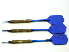 Soft Tip Darts, Used 12 Gram Brass, with New Aluminum Shafts and Flights 3091