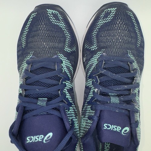 ASICS Gel Nimbus 20 Womens Size 9.5 Indigo Blue Opal Green Mesh Running Shoes - Picture 8 of 15