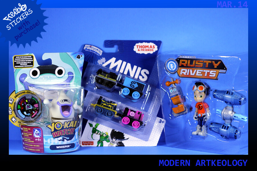 1 Lot) 3 Packs -Thomas & Friends Minis -Rusty & Crush -Yo-Kai