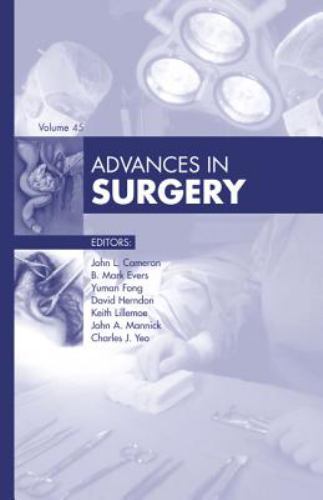 Advances in Surgery, 2011 Cameron Hardback Mosby 9780323084062 Volume 45