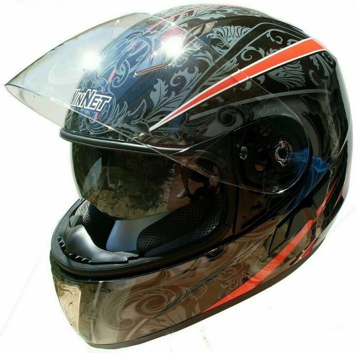 Casco integrale hotsell con occhiali