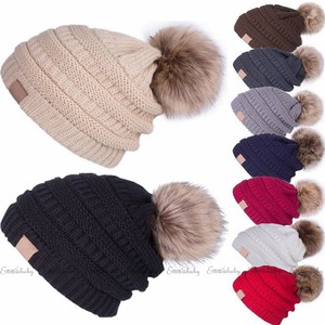 womens wool bobble hat