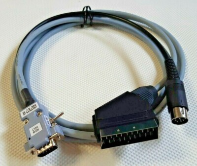 Commodore 128 C128 64 RGBI 40 80 colonne 16 colori cavo audio video SCART (NEW)