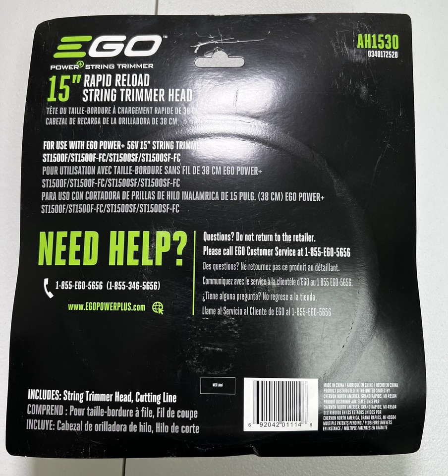 EGO AH1530 Replacement Rapid Reload Plus Trimmer Head (for ST1500SF/ST1500F) NEW eBay
