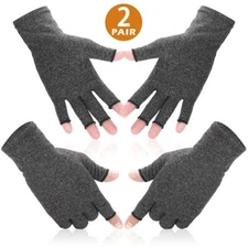 2 Pairs Compression Gloves Carpal Tunnel Arthritis Pain Relief Therapeutic Brace