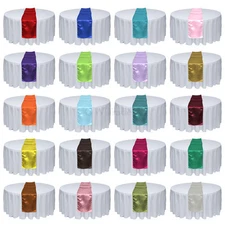 1/5/10/20pcs 12" x 108" Satin Table Runner Wedding Party Banquet Decorations