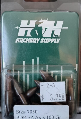 12 Pack 5/16'' EZ Pull Screw In Points PDP Field Points EZ Axis 100 Gr