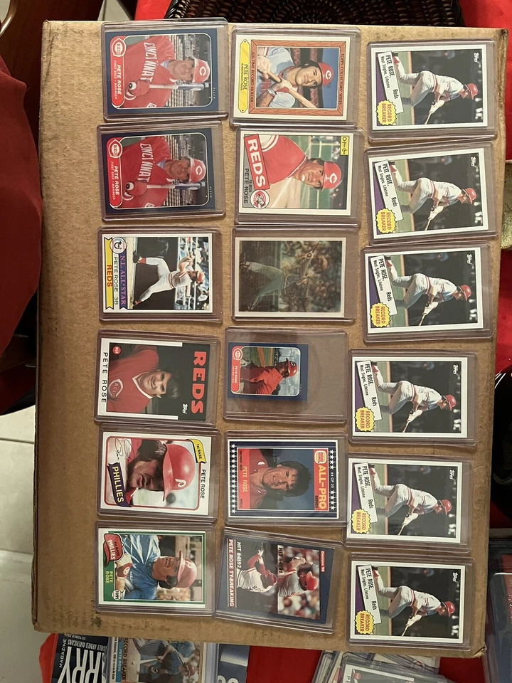 Pete Rose 111 Mega Baseball Card Lot 1980’s Topps, Donruss, Etc. - Image 4 of 4