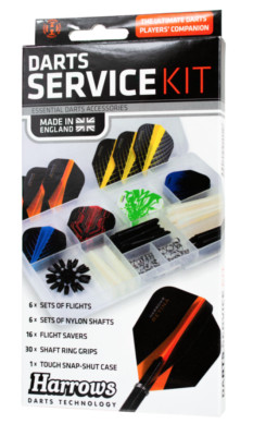 Harrows Darts Service Kit - Dart Etui - Dart Zubehör - 58 Stück