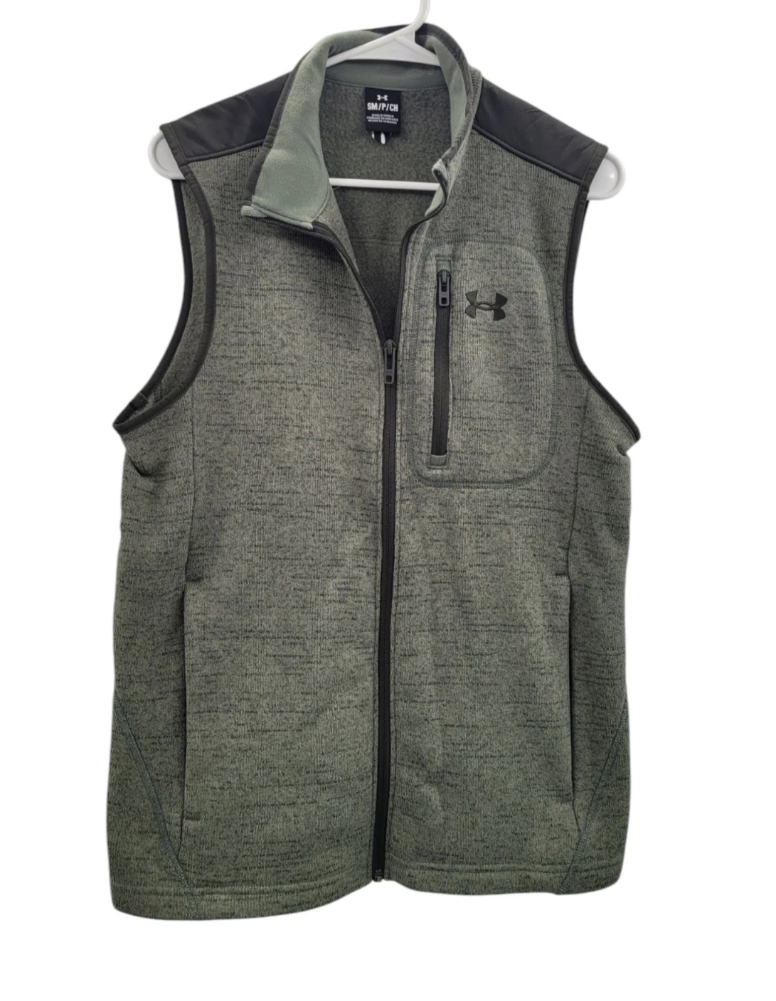 Under Armour UA Specialist Vest Mens Small 1380272 182 Green Fleece Golf Active