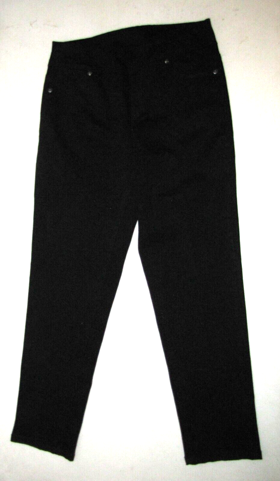SLIM-SATION Women's Solid Walking Shorts - Pull-On Waistband, 12" Inseam, Pockets, Black Size 2 - View #7