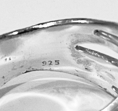 Sea Life Anchor Multi Shell Beach Theme Stamp .925 Sterling Silver Ring - Size 6 - Picture 8 of 8