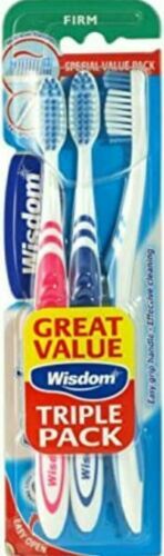 Wisdom Regular Fresh Plus Firm Toothbrushes - TRIPLE PACK